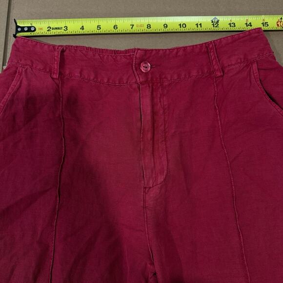 🍁Young Fabulous and Broke Linen Blend Slouchy Straight Leg Relaxed Pants Trouser - Picture 10 of 13